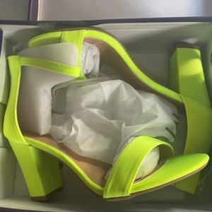 Neon yellow heels